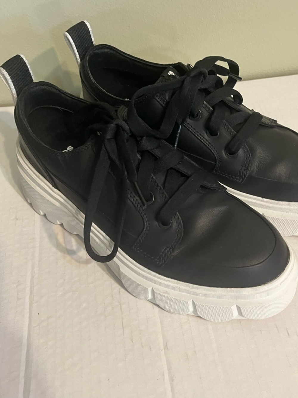 Sorel Caribou X Chunky Platform Waterproof Black Leather Sneaker Size 7.5 - Picture 5 of 13